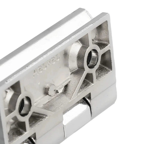 Close-up of Rotating Concealed Door Hinges 1 Pack, Zinc Alloy Butt Hinge With 40mm 50mm 60mm Options, Silver Aluminum Finish