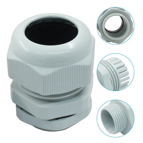 5 Pack 1 Inch NPT Cable Glands Waterproof Strain Relief Wire Connectors adjustable grip grey