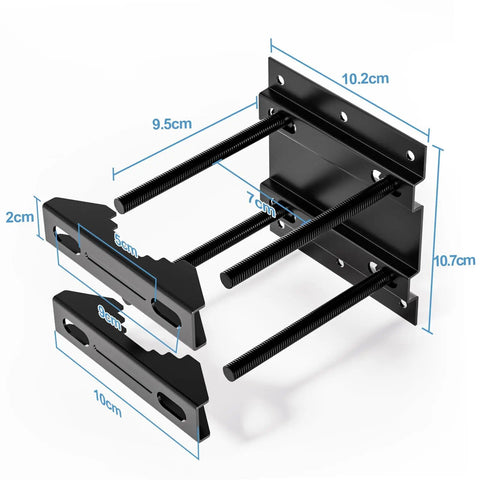4 Pack Pole Mounting Kit With Mast Brackets For Antenna Flagpole Post Tube Clamp Holder Street Sign Mounting Hardware For Light Poles