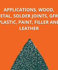Pro-Level Finger Sanding Sheets 60 Grit Abrasive Paper 20 Pack for wood, metal, and plastic applications displayed on orange background.