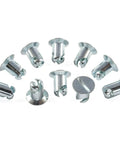 3/8 Inch Quarter Turn Fastener Buttons Zinc Plated Steel Slotted Flush Head Racing Hardware Quick Release Panel Latches Pack Of Ten