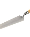 10-Inch Pro Duckbill Coke Trowel With Single Piece High Grade Tool Steel Hardwood Handle And Metal Ferrule For Professional Masonry And Tile Work Projects.