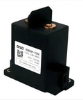 Heavy Duty 250A 1500V High Voltage DC Contactor Relay Built For EV Charging And Battery Energy Storage Systems, black housing, top view.