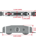 Sliding Door Tandem Roller Assembly in 304 Stainless Steel for Patio Doors, Replacement Roller Set with 330 Lbs Load Capacity