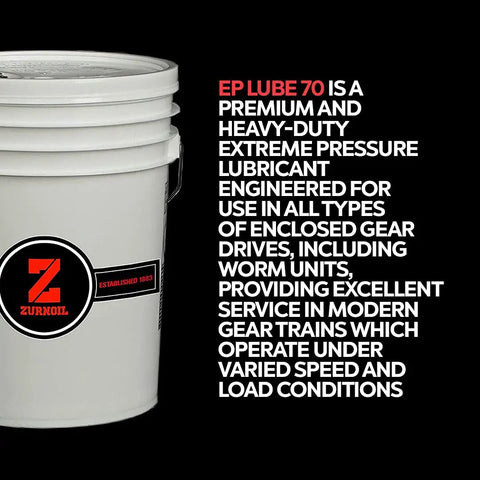 EP Lube 70 Premium ISO 150 Industrial Gear Oil For Heavy Duty Machinery, Extreme Pressure Protection, Smooth Shifts, Longer Gear Lifespan, And Reliable Performance, 5 Gallons white pail