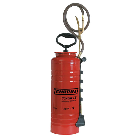 Pro Grade 3.5 Gallon Tri Poxy Open Head Sprayer for Concrete and Construction Jobs with Chemical Resistant Seals and All Brass Components