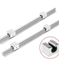 Two Piece SBR16 Linear Rail Guide Set With Four SBR16UU Bearing Blocks For CNC D16 Rails In 300 400 500 600 1000 1200 1500mm Lengths Pro Grade High Precision Sliding System.