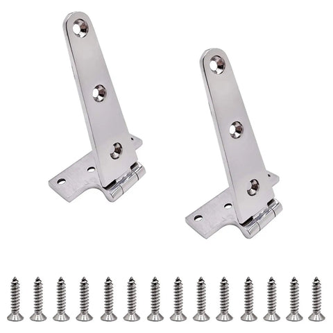 Marine Grade 316 Stainless Steel T Shaped Thickened Hinges For Cabinets And Doors, Mirror Polished Boat Hinges with screws