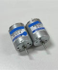 Built Tough Rk370 Dc Motor 6V 12V 24V 6000 8500Rpm High Speed Strong Magnetic Electric Machinery Component shown from the side.