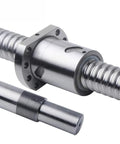 Ball Screw Linear Guide Kit 2500mm Nut SFU2005 1500mm Threaded Ballscrew For Precision CNC Motion Systems Smooth Rock Solid Tracks Heavy Duty Ball Screw Assembly Ideal For Industrial Automation, close-up