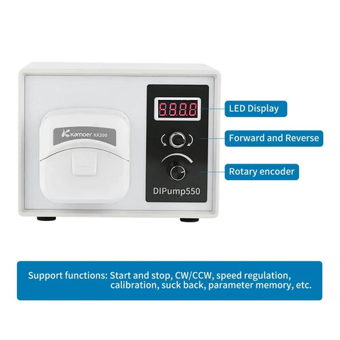 Dip-Kk300 Digital Peristaltic Dosing Pump 0-300ml/min 24V Adjustable Flow Rate Motor With Rotary Encoder Control For Precise Liquid Transfer And Industrial Fluid Management Systems