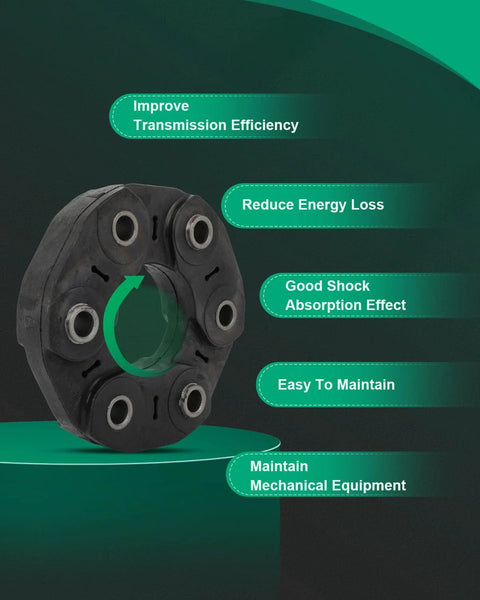 SCITOO driveshaft flex joint coupling, black circular flange with six bolt holes