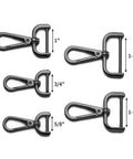 Top Shelf 4Pcs Detachable Swivel Snap Hooks And Screw Bar Swap Bag Straps Like A Pro featuring various sizes for versatility.