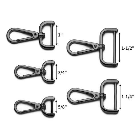 Top Shelf 4Pcs Detachable Swivel Snap Hooks And Screw Bar Swap Bag Straps Like A Pro featuring various sizes for versatility.