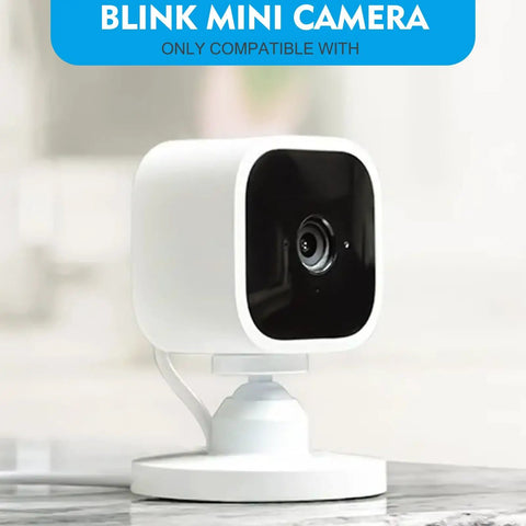 Adhesive Wall Mount Bracket For Blink Mini Indoor Camera No Drill No Screws Damage-Free Easy Install 2 Pack Stick-On White