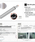 Gas lift cylinder for Saddle Stool On Wheels With Backrest Rolling Height Adjustable Ergonomic Saddle Chair details and certification.