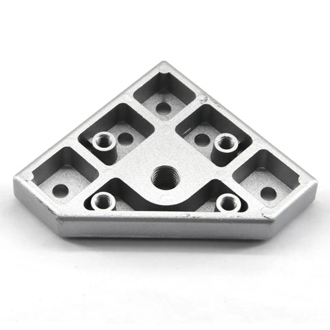 3030 Series Aluminum M12 L Shape Corner Bracket Joint Plate for extrusion connectors, heavy duty, 90x90mm, 15mm thick, rust resistant.