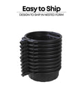 Stacked 2 Gallon Oil Drain Pans With Anti Spill Cap And Wide Lip For Mess Free Oil Changes Large Pour Spout Heavy Duty HDPE Construction
