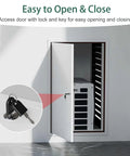 Heavy Duty Aluminum Laundry Chute Access Door For Drywall With Grip Tight Lock White 38X42 shown with key and lock features.