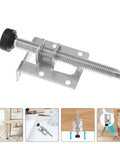 8 Pack Adjustable Steel Furniture Leveling Feet For Tables And Cabinets, silver finish, close-up of individual leveler on white background