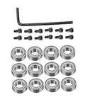 Top Mounted Bearing Guide For Router Bits Replacement Kit with bearings, set screws, wrench, low noise double shielded design