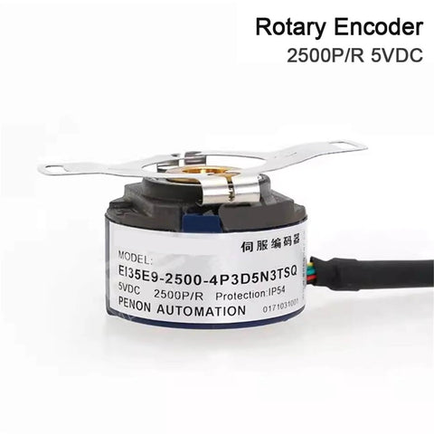 Servo Motor Encoder 2500P R 5V DC EI35E9 2500 Series for CNC AC Servo Motor Driver Kits shown with label and wiring