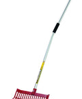 Durable Polycarbonate Pitch Fork With Angled Tines For Less Spillage And Mess Ergonomic Handle Red Heavy Duty Design