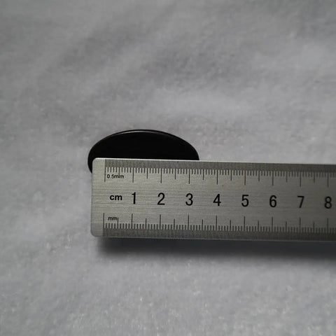 Fuchi Kashira Iron Alloy Set For Samurai Tsuka Handle Ferrule Caps 01 To 07 with ruler measuring size for custom build