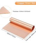 8 Inch Copper Flashing Sheet Roll 99.9 Percent Pure Copper Strip For Electrical Do It Yourself Projects 2500mm By 200mm By 0.02mm