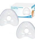 Two Pack Replacement Nasal Cushion For AirFit N20 Medium Compatible With Original AirFit N20 Frame And Elbow shown with packaging