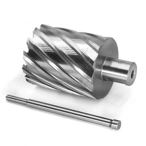 Two-piece annular cutter with Weldon shank and two-flat HSS rod; 3/4-inch cutting diameter