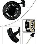 Aftermarket 212cc Pull Start Recoil Starter Replacement For Predator 212 and Coleman Ct200u Bt200x shown in multiple angles