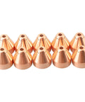 10 Pack Plasma Cutter Shields Model 220993 for Pmx 105 in brass, designed for clean cuts and spatter protection.