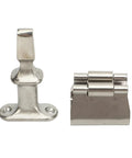 Rock Solid Marine Grade Stainless Steel Boat Door Holder Catch Heavy Duty Sealer For Yacht RV Van Ensure Stability Stop Noise On The Water, showing durable hinge and catch components.