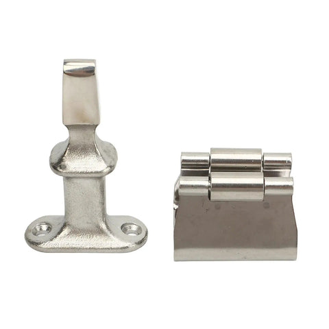Rock Solid Marine Grade Stainless Steel Boat Door Holder Catch Heavy Duty Sealer For Yacht RV Van Ensure Stability Stop Noise On The Water, showing durable hinge and catch components.