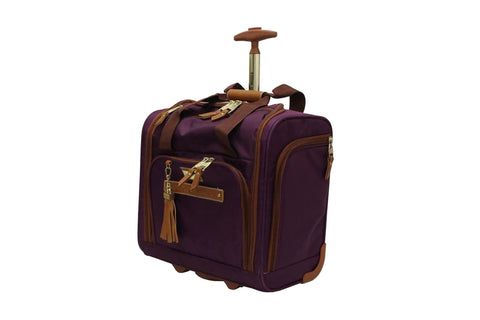 Lightweight 15 Inch Carry On Luggage With Dual Spinner Wheels Underseat Weekender Bag For Travel On The Go Overnight Business Bag For Women