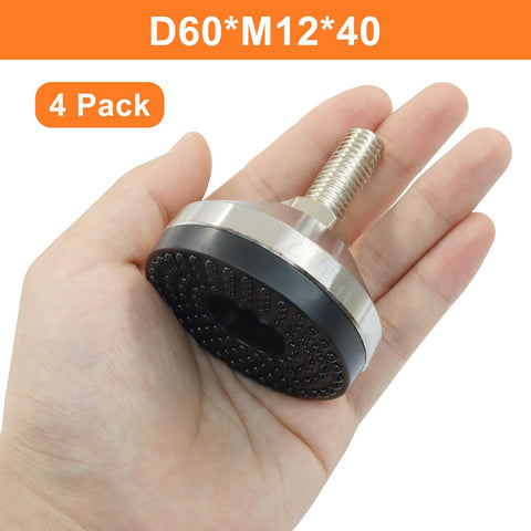 Rock Solid Heavy Duty Leveling Feet 4 Pack Adjustable Table Bolts With No Wobble Guarantee And Easy As Pie M12x40 in hand.