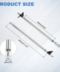 Drive Shaft With Propeller Universal Joint Kit For RC Boats And Submarines, 300mm Shaft, 250mm Sleeve, 36mm Propeller Hub, Stainless Steel 2-Blade Paddle, Fits 3.17mm Motor Shaft, Easy Install Upgrade Kit shown with dimensions.