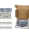 Implant Torque Wrench Set 10 To 70 Ncm Universal Screwdriver Ratchet Tool With One Wrench Kit And Sixteen Driver Bits in packaging
