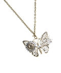 Chic Vintage Punk Butterfly Necklace With Mechanical Gears Alloy Jewelry For Daily Streetwear And Rock Concert Cosplay Look Adjustable Chain Lightweight Design, featuring a detailed butterfly pendant.
