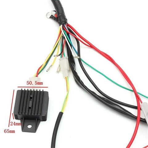 Electric Start Engine Wiring Harness Kit With CDI Coil Loom For 50cc 70cc 90cc 110cc 125cc Quad Dirt Bike ATV Go Kart Dune Buggy Replacement Wiring For Quick Install And Reliable Performance On Off Road Rides