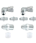 6AN Stainless Steel Braided Transmission Cooler Hose Line Kit For TH350 TH400 700R4 NP700RTL And 4L60E Series connectors