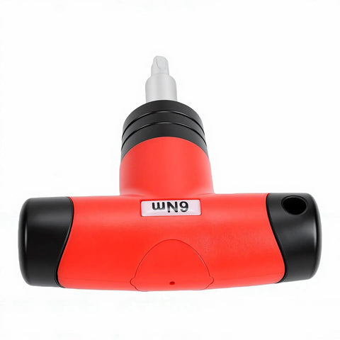 Pissente T Handle Preset Torque Wrench 6Nm Ratchet Screwdriver Precision Adjustment Tool red handle with hex drive.