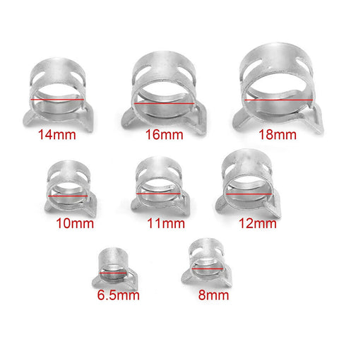 All-Purpose Spring Hose Clamp Kit 160Pcs For Automotive Radiator Hose in 8 sizes from 6.5mm to 18mm