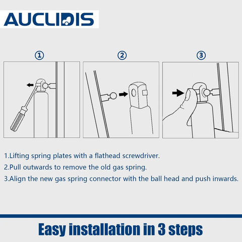 Front Hood Lift Support Struts for Dodge Charger 2011-2020 Sedan and Chrysler 300 2011-2022 installation steps diagram