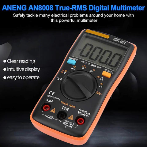 True RMS Digital Multimeter Go-To Tool For AC DC Voltage And Current with backlit display and intuitive dial layout