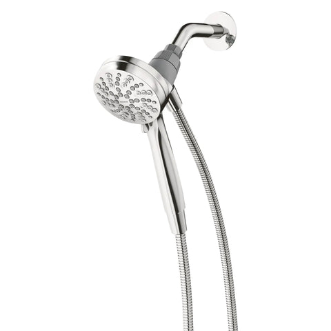 Magnetic Shower Head With Handheld Sprayer And Dock Six Spray Settings Easy Install Wall Mount 60 Inch Hose Chrome Finish