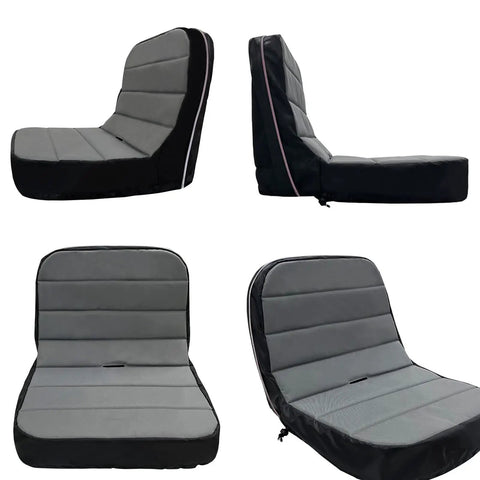 Weatherproof Tractor Seat Cover with Tool Pockets and Anti Slip Backing Padded No Sweat Oxford Fabric Lawn Mower Seat Protector
