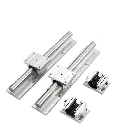 Beefy Linear Motion Bearing Slides Kit 2Pcs SBR12UU SBR16UU SBR20UU For CNC Machines And 3D Printers Ultra Smooth Guide Rails For Precise Motion Durable High Quality Linear Slides For Precision Tools, two linear rail assemblies with bearing blocks