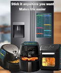 Air Fryer Cooking Times Magnet Set With 100 Plus Foods on fridge, compatible with Ninja, Instant Vortex, Cosori air fryers